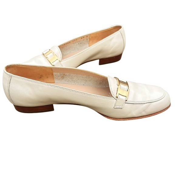 Vintage Salvatore Ferragamo Ponza Loafer 6.5 Old Money Gold Hardware Classic - Picture 5 of 16